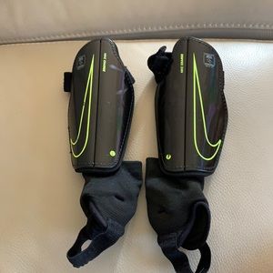 Boys large shin guards for soccer